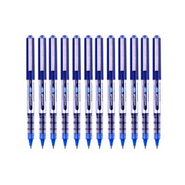uni-ball UB-150 Eye Micro Rollerball Pens, Blue Uni Super Ink, .5mm Nib, Box of 12