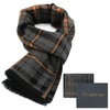 Durio Men's Warm and Soft Winter Scarf Knitted Plaid Winter