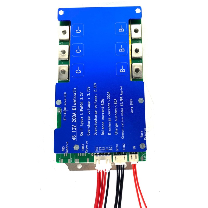 4S 200A 12V Smart BMS BT LiFePO4 Li-ion LTO Active