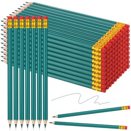 Sivak 100 Pack Checking Pencils with Eraser Erasable Colored Pencils Presharpened Checking Correcting Pencils Grading Pencils for Drawing Art Checking Map Coloring Tests Grading Tests(Green)