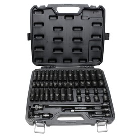 TIGHTSPOT 3/8" Drive 50pc Impact Socket PRO SET, our Most Popular Set Ever with SAE & Metric from 5/16 Inch - 3/4 Inch, 8mm-19mm + 21mm + 22mm, Standard/Deep Sockets, Extension Bars, Adapters & More