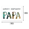 EruditeGifts Happy Birthday Papa, 5 x 7 Inch Card, Blank