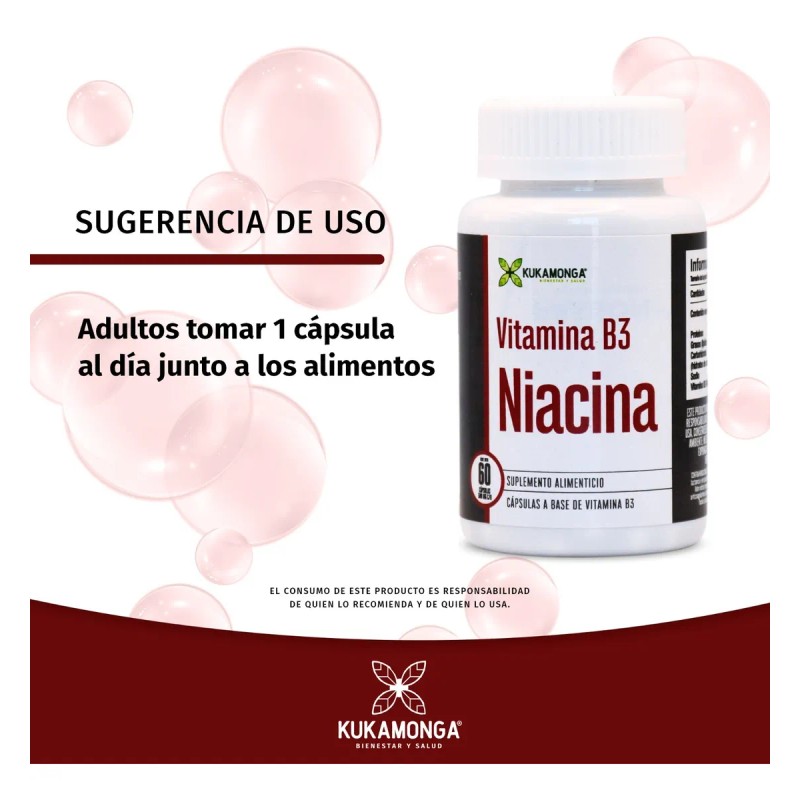 Niacina Natural 500mg Energa Y Circulacin Sin Sabor