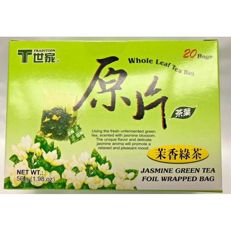 20 Bags Whole Leaf Tea - Jasmine Green Tea FOIL
