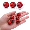100pcs 20mm Plaid Wood Beads Large Hole Natural Wood Round