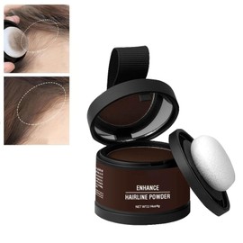 Hairline Powder, Multi-functional Hairline Powder Root Cover Up Shadow Powder, Enhance Hairline Powder Instantly Conceals Thin Hair, Root Touch Up Hair Powder (Dark Brown, 1.7 Inch)