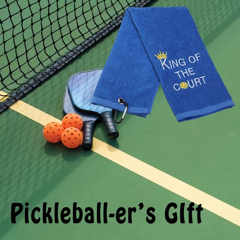 Embroidered Pickleball Towel Gift King/Queen of The Court Pickleball Towel
