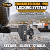Adjustable Trailer Hitch Ball Mount with 6" Drop/Rise Fits 2"