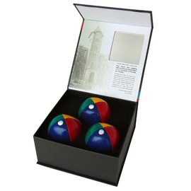 Higgins Brothers World's Finest Juggling Kit. Three Canadian Made Juggling Balls in a Beautiful Display Box. Comes with Exclusive Online Instructions. Made in Canada (Red/Yellow/Blue/Green)