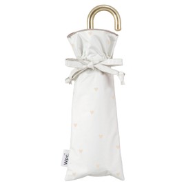 2025 Wpc. 801-17761-102 Women's Folding Umbrella, Mini, Heart Hem, Off-White, ≪100% Light Blocking/100% UV Cut/UPF50+/Heat Shield/For Both Sunny and Rainy Weather≫, Lightweight, For Commuting, School
