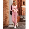 Marvmys Womens Velour Track Suit Zip Up Sweatsuit Jogger Set