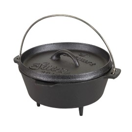 Stansport's Cast Iron Dutch Oven with Lid (16018-20) - 2 Quart Capacity, Durable Cast Iron Construction, Perfect for Outdoor Cooking, Home Kitchen and Camping Trips, Built in Legs
