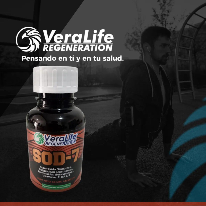 Sod-7 - Dismutasa Y Glutation Antioxidante - 60 Capsulas