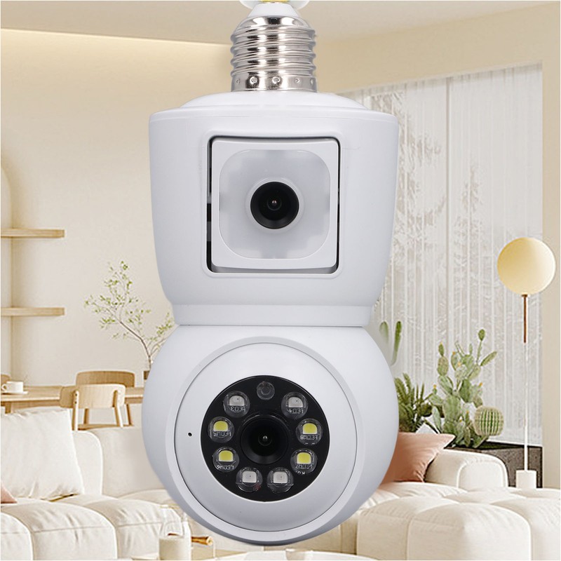 Dual Lens Security Camera 360 Degree Panoramic WiFi Indoor Surveillance