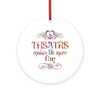 CafePress Theatre More Fun Round 4" MDF Holiday Ornament