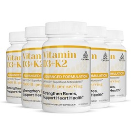 TURNER Vitamin D3 and K2 Caps, High Potency D3 2000IU and K2 (MK7) 80mcg, Unique VIT D3 from 100% New Zealand Sheep's Wool Lanolin. 300 Softgels 5 Month Supply
