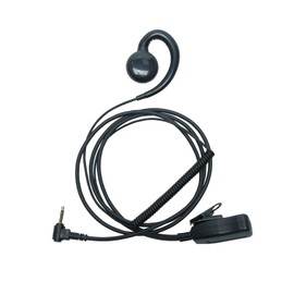 1-Pin 2.5mm Walkie Talkies Earpiece Headse with PTT Mic Compatible with Motorola (Black-C-Shape)