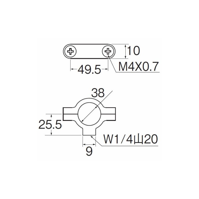 SANEI (サンエイ) Piping Parts Stop Clamp for Pipe Fixing and