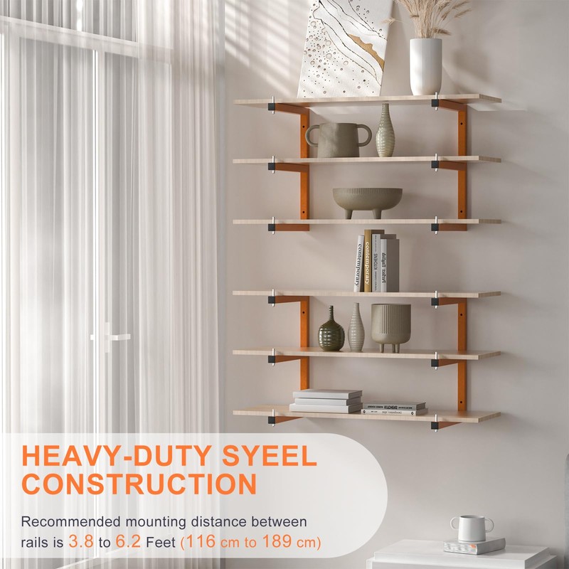 Lumber Rack Wall-Mounted Lumber Storage Rack, Heavy Duty Wood Storage
