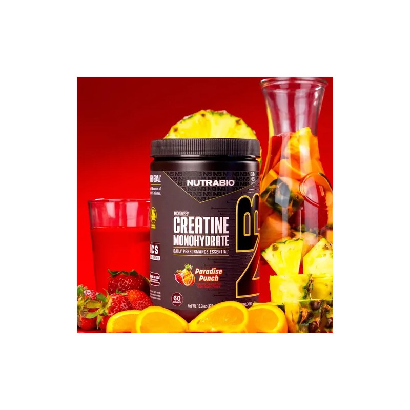 Creatina NutraBio Micronizada Monohidratada Micronized Creatine Monohydrate Powder, 300g