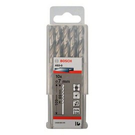 Bosch 2608595070 7.0mmx2.72"x4.29" Metal Drill Bit HSS-G (10 Piece)