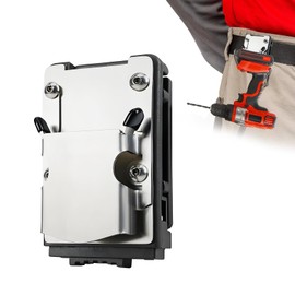 Drill Holster for Belt,Toughbuilt,Clip On Tool Belt Drill Holder,Toughbuilt Pouch,Stainless Steel Tool Clips,Self Locking Multi Tool Belt for Hooks Clips Tools,Quick Access Electric Drill Clip on Belt