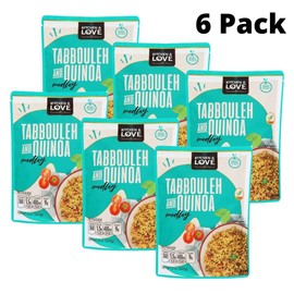 Kitchen & Love Tabbouleh & Quinoa Medley 6 Pack | Ready-to-Eat 8oz Pouch, Vegan, Plant-Based