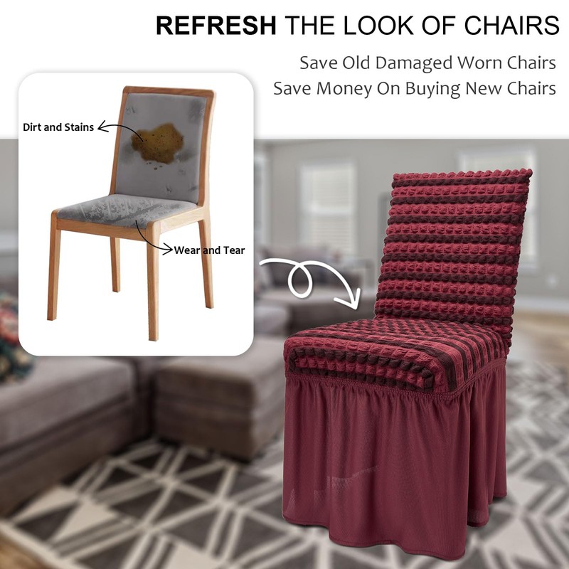 NICEEC High Stretch Chair Covers for Dining Chairs Covers Set