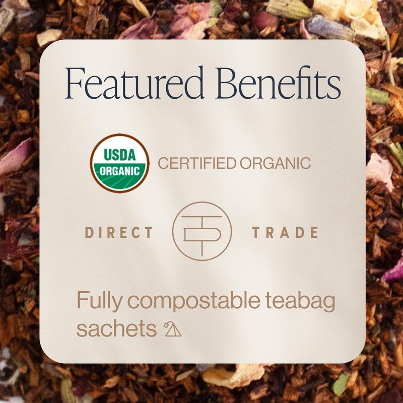 Rishi Tea Pink Lemon Ginger Herbal Tea - Organic, Caffeine