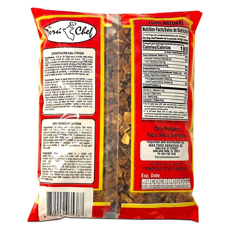 PeruChef Papa Seca Serrana | Peruvian Dry Potato 15oz