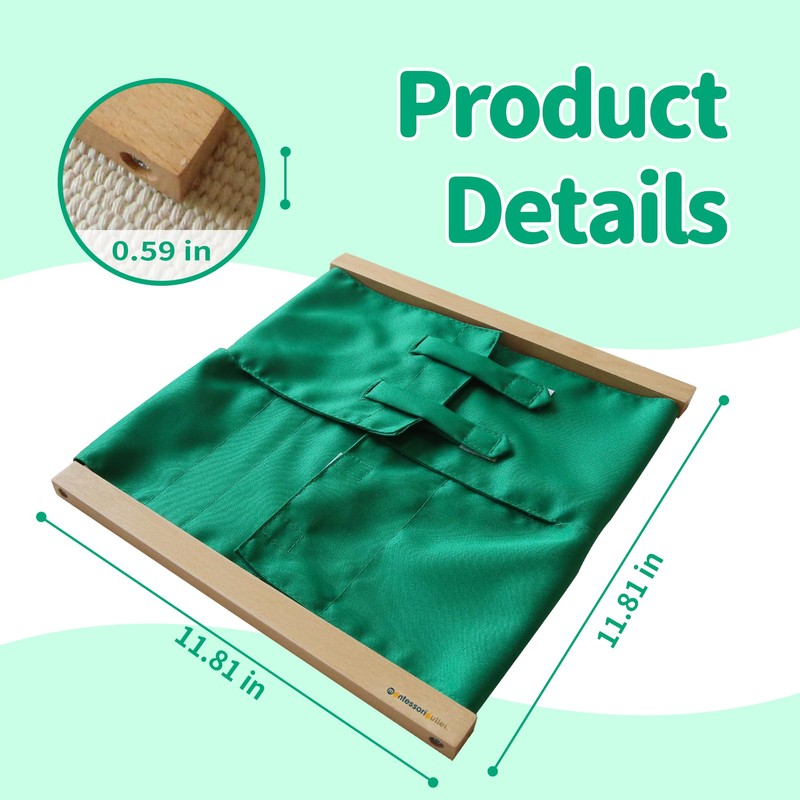 MONTESSORI OUTLET Velcro Frame | Practical Life Material for Toddlers