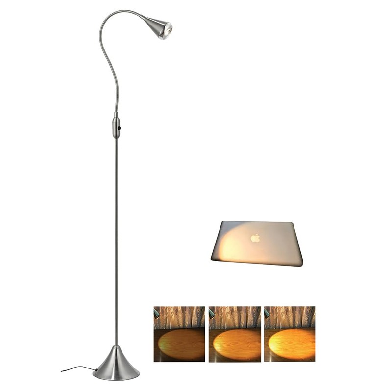 HomeFocus - LED Floor Lamp,Standing Lamp for Reading,Eye-Caring,Stepless Dimming,Floor Lamp