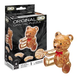 Bepuzzled Original 3D Crystal Puzzle - Teddy Bear - Fun yet challenging brain teaser that will test your skills and imagination, For Ages 12+