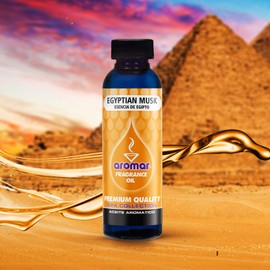 AROMAR Premium Fragrance Oil, 4oz Bottle 3 Pack Long Lasting Aromatic Scent, Fresh and Revitalizing Aromatherapy for Living Room, Bedroom, and Kitchen 12oz Egyptian Musk