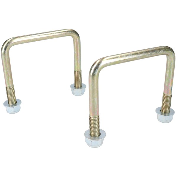2 Pack M10 80mm x 75mm U-Bolt N-Bolt for Trailers