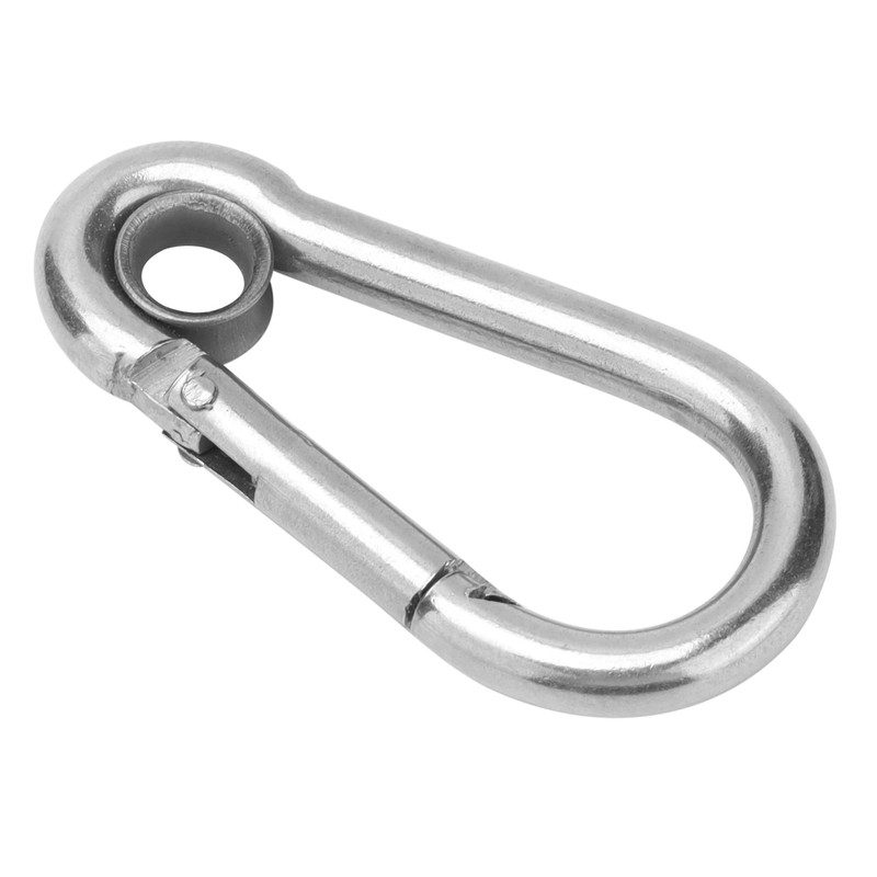 10Pcs Snap Hook Stainless Steel Safety Rope Spring Carabiner Hanging