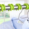Meiliyizu 10pcs Silicone Clothes Hanger Fixed Hook Windproof Hanger Spacer