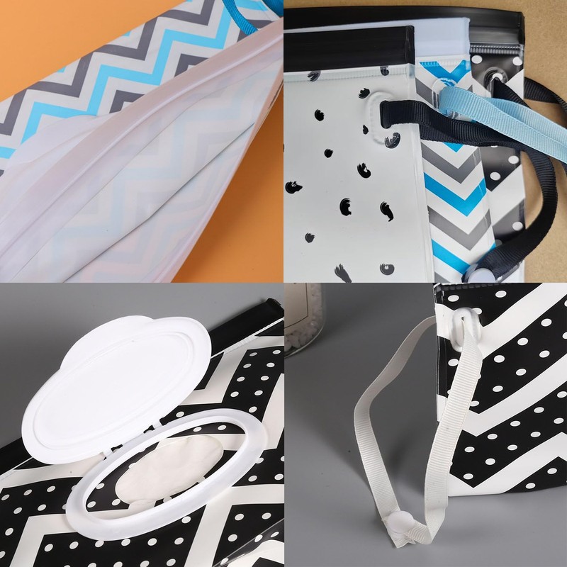 Taicols Wipe Dispenser, 3 Pcs Portable Refillable Wipe Holder, Wipes