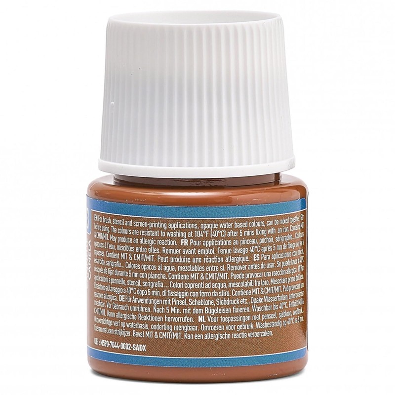 PEBEO Setacolor Opaque Fabric Paint 45-Milliliter Bottle, Cinnamon,Cinnamon, 295-093