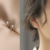 Silver 925 Earrings, Ultra Small, 0.08 inch (2 mm), Simple,