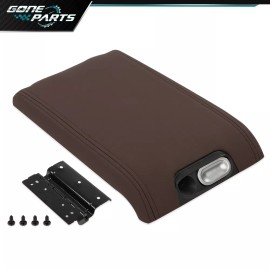 goneparts Fit For 2009-2014 Ford F-150 F150 Center Console Arm Rest Lid Cover Brown