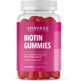 Biotin Gummies | 5000mcg | Ultimate Hair, Skin, & Nails Support for Women | Beauty Supplement for Faster Hair Growth | Strawberry Flavored Gummies with Coconut Oil | Gluten-Free, Vegetarian | 90 Ct