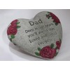 Holiday Pride Heart Shaped Memorial Stone for Dad, Accented with