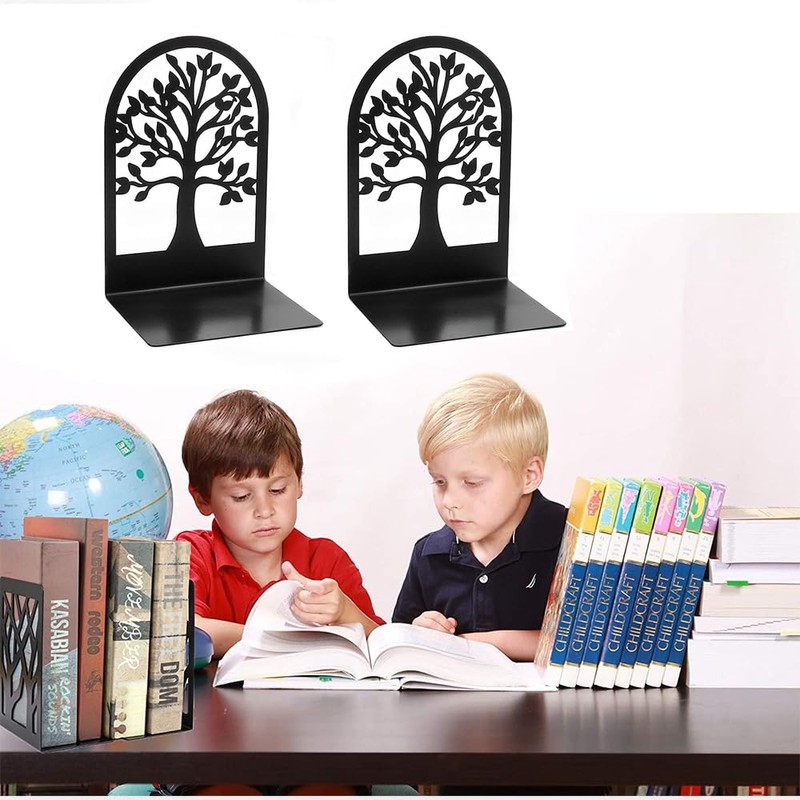 Bookend Bookstand, Book Stand, Non Slip Bookstand, Metal Tabletop, L-Shaped,