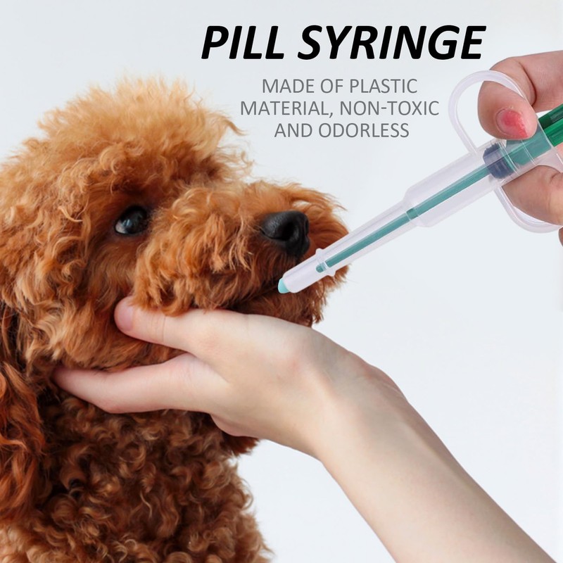 KVBUCC 2pcs Pet Pill Dispenser with 1pc Storage Bag, Medication