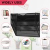 GDINDINFAN 5-Tier Magnetic File Holder, No Drilling Wall File Organizer,