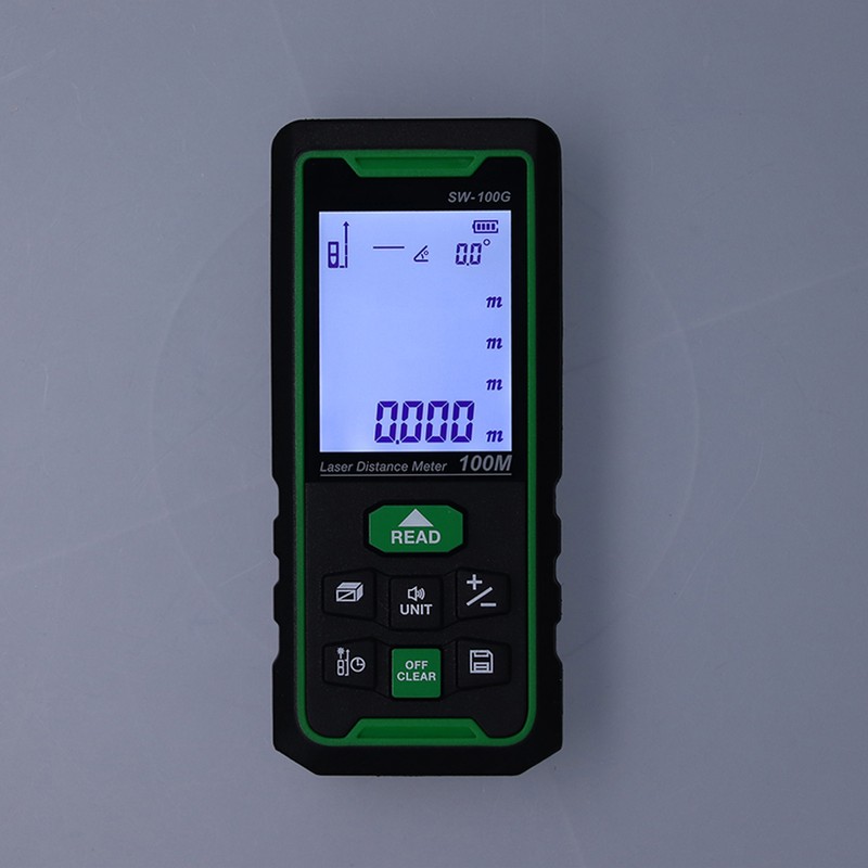 SW‑100G Green Light Rangefinder Handheld Universal Distance Meter for Indoor