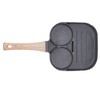Egg Frying Pan 2 Round Cup 3 Section Stick Proof