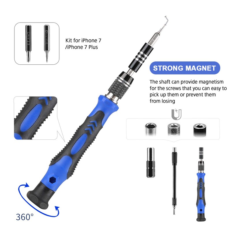 Hautton Precision Screwdriver Set, 60 in 1 with 56 bits