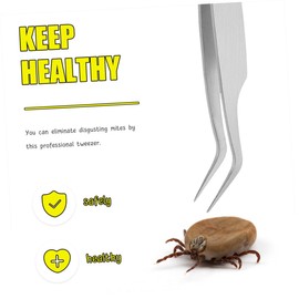 Ipetboom 2pcs Portable Stainless Steel Pet Flea Removal Tools Lightweight Tweezers for Dog and Cat Louse Nits and Flea Treatment Durable Pet Supplies